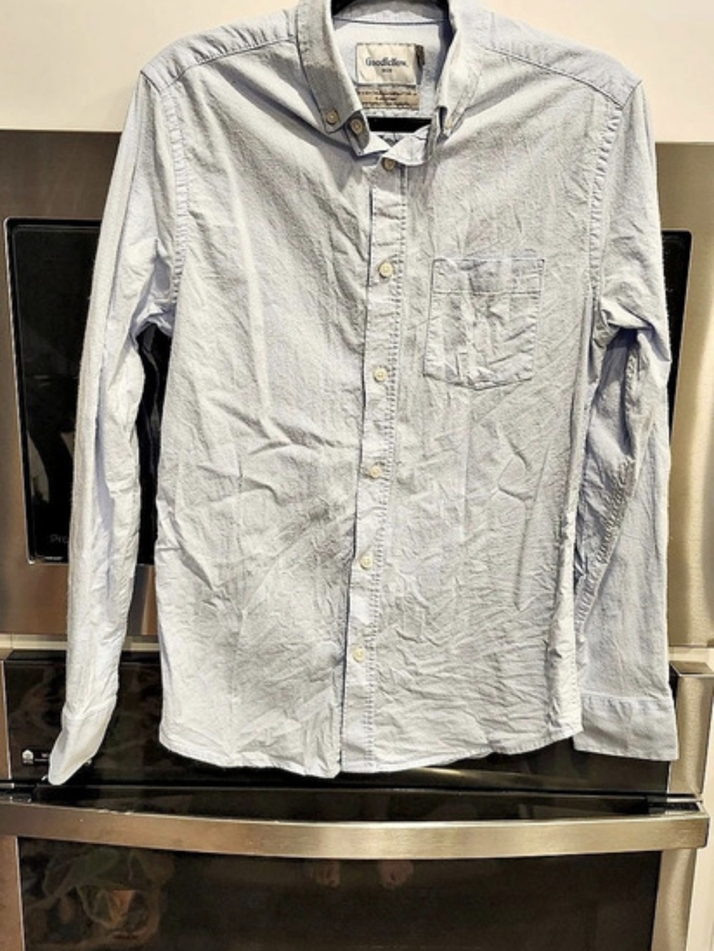 Goodfellow & Co The Every Wear Oxford Button-Up Slim Blue Small